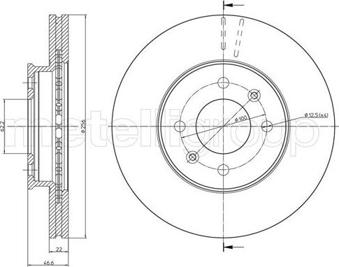 Fri.Tech. BD1013 - Тормозной диск autospares.lv