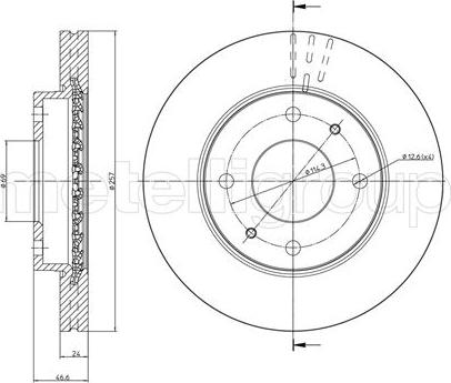 Fri.Tech. BD1017 - Тормозной диск autospares.lv