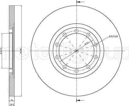 Fri.Tech. BD1083 - Тормозной диск autospares.lv