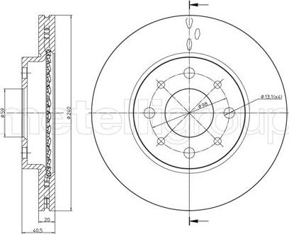 Fri.Tech. BD1082 - Тормозной диск autospares.lv