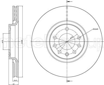 Fri.Tech. BD1087 - Тормозной диск autospares.lv