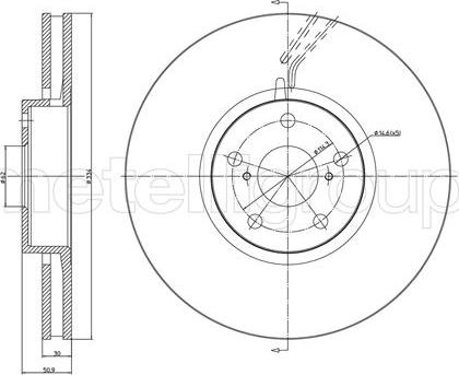 Fri.Tech. BD1033 - Тормозной диск autospares.lv