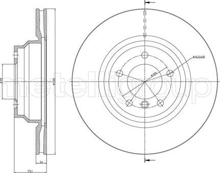 Fri.Tech. BD1074 - Тормозной диск autospares.lv