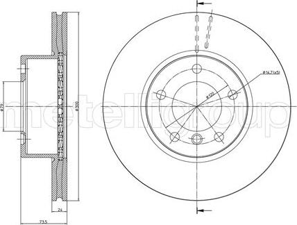 Fri.Tech. BD1073 - Тормозной диск autospares.lv