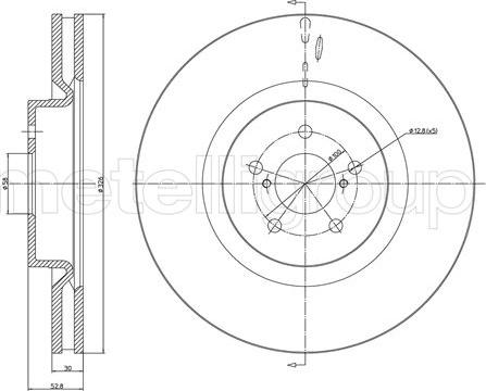 Fri.Tech. BD1195 - Тормозной диск autospares.lv