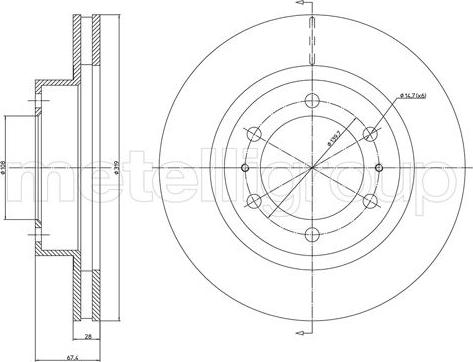 Fri.Tech. BD1196 - Тормозной диск autospares.lv