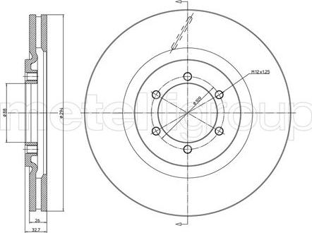 Fri.Tech. BD1146 - Тормозной диск autospares.lv