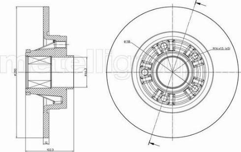 Fri.Tech. BD1141 - Тормозной диск autospares.lv