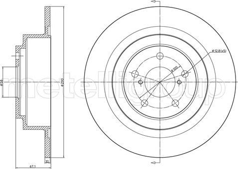 Fri.Tech. BD1148 - Тормозной диск autospares.lv