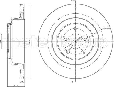 Fri.Tech. BD1147 - Тормозной диск autospares.lv