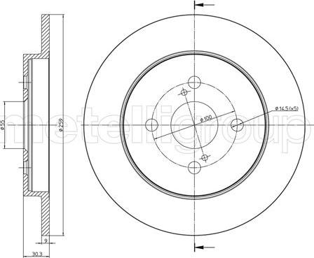 Fri.Tech. BD1154 - Тормозной диск autospares.lv