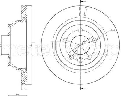 Fri.Tech. BD1156 - Тормозной диск autospares.lv