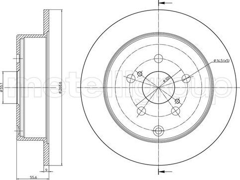 Fri.Tech. BD1150 - Тормозной диск autospares.lv