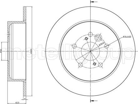 Fri.Tech. BD1151 - Тормозной диск autospares.lv