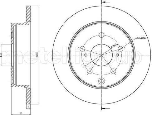 Fri.Tech. BD1152 - Тормозной диск autospares.lv