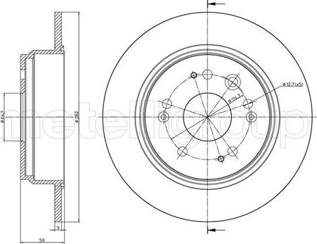 Fri.Tech. BD1109 - Тормозной диск autospares.lv