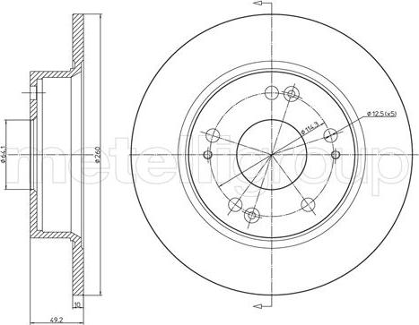 Fri.Tech. BD1104 - Тормозной диск autospares.lv