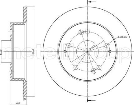 Fri.Tech. BD1106 - Тормозной диск autospares.lv