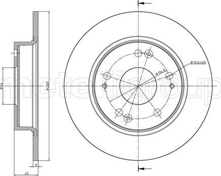 Fri.Tech. BD1108 - Тормозной диск autospares.lv