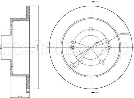 Fri.Tech. BD1114 - Тормозной диск autospares.lv