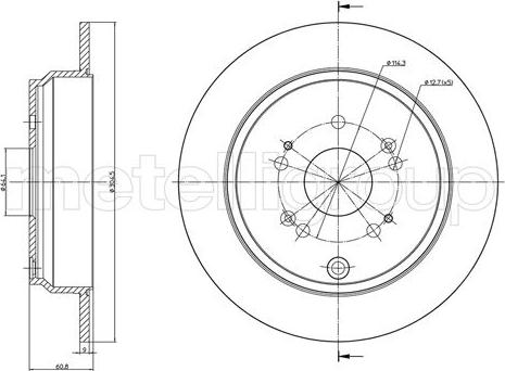 Fri.Tech. BD1110 - Тормозной диск autospares.lv