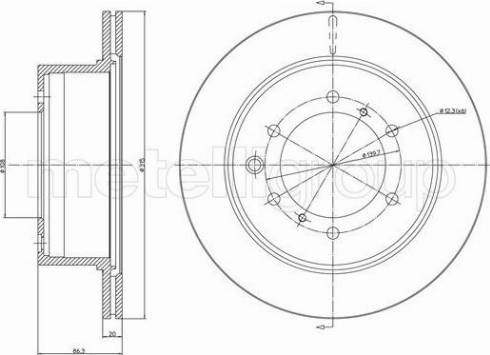 Fri.Tech. BD1113 - Тормозной диск autospares.lv