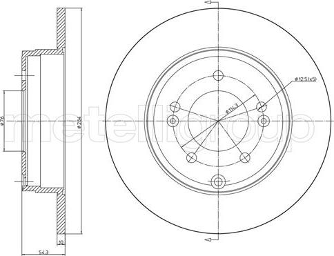 Fri.Tech. BD1112 - Тормозной диск autospares.lv