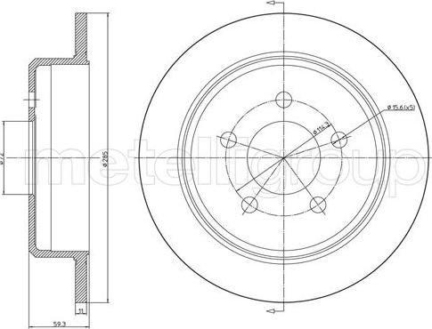 Fri.Tech. BD1117 - Тормозной диск autospares.lv