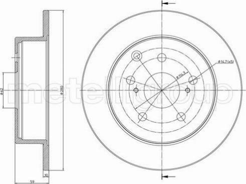 Fri.Tech. BD1189 - Тормозной диск autospares.lv