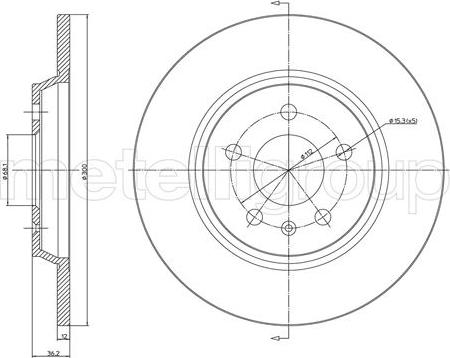 Fri.Tech. BD1184 - Тормозной диск autospares.lv