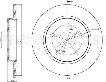 Fri.Tech. BD1180 - Тормозной диск autospares.lv