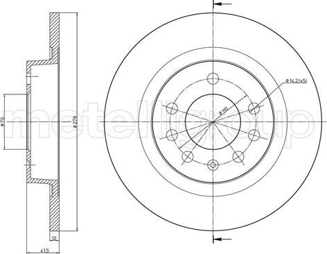 Fri.Tech. BD1181 - Тормозной диск autospares.lv