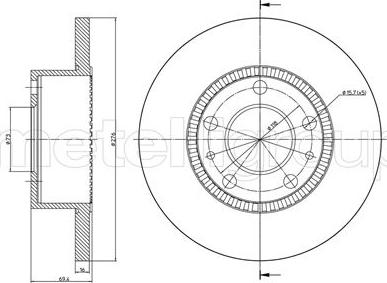 Fri.Tech. BD1188 - Тормозной диск autospares.lv