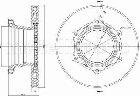 Fri.Tech. BD1134 - Тормозной диск autospares.lv