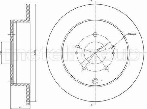 Fri.Tech. BD1136 - Тормозной диск autospares.lv