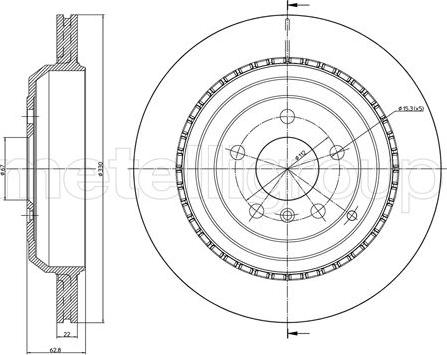 Fri.Tech. BD1130 - Тормозной диск autospares.lv