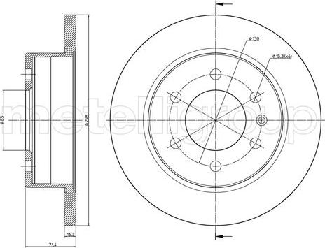 Fri.Tech. BD1131 - Тормозной диск autospares.lv