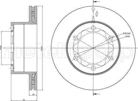 Fri.Tech. BD1132 - Тормозной диск autospares.lv