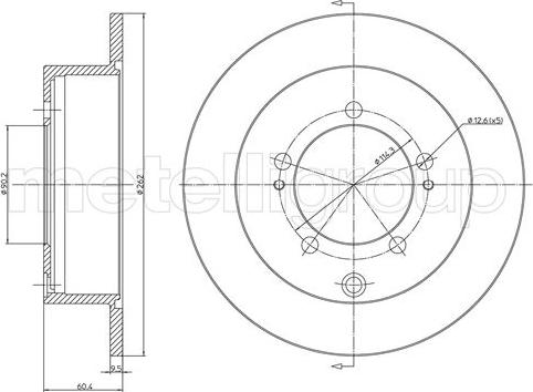 Fri.Tech. BD1137 - Тормозной диск autospares.lv