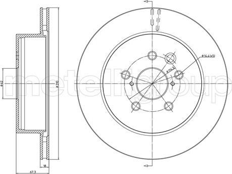 Fri.Tech. BD1124 - Тормозной диск autospares.lv