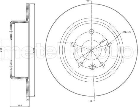 Fri.Tech. BD1125 - Тормозной диск autospares.lv