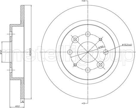 Fri.Tech. BD1120 - Тормозной диск autospares.lv