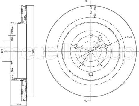 Fri.Tech. BD1123 - Тормозной диск autospares.lv