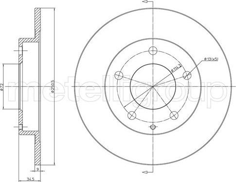 Fri.Tech. BD1127 - Тормозной диск autospares.lv