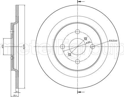 Fri.Tech. BD1174 - Тормозной диск autospares.lv