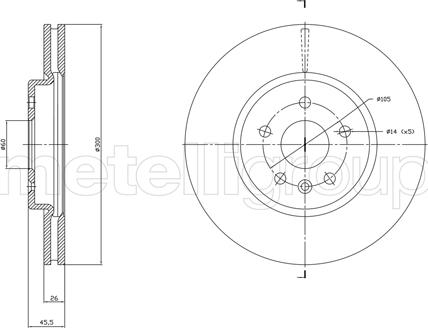 Fri.Tech. BD1849 - Тормозной диск autospares.lv