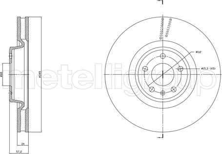 Fri.Tech. BD1865 - Тормозной диск autospares.lv