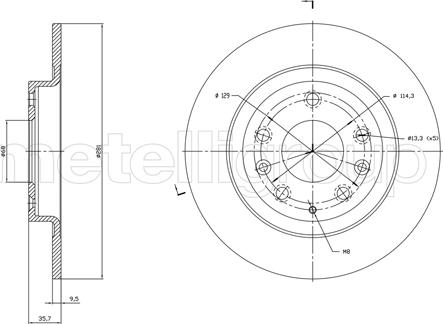 Fri.Tech. BD1831 - Тормозной диск autospares.lv