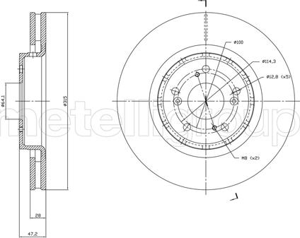 Fri.Tech. BD1829 - Тормозной диск autospares.lv