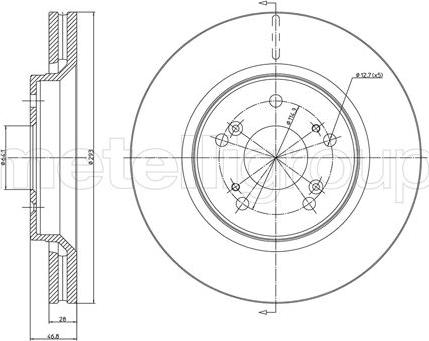 Fri.Tech. BD1349 - Тормозной диск autospares.lv